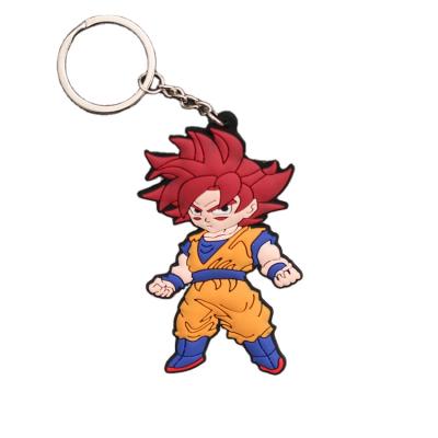 China Promotional PVC FREE SAMPLE Custom Double Sided 2D Cute Anime Soft Rubber Cartoon PVC Key Chain Charms for sale