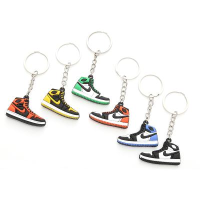 China 2D Jordan PVC Promotional Custom Soft Rubber Shoe Sneaker Key Chain Charms for sale