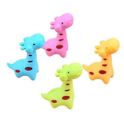 China Promotional custom made kawaii 3d animal cartoon eraser kids school mini rubber pencil eraser for sale