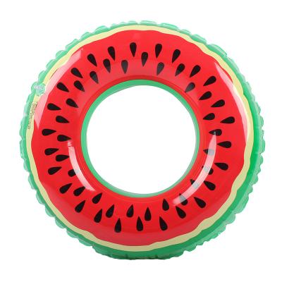 China Women PVC Customizable Watermelon Inflatable Swim Ring for Kids and Adults for sale