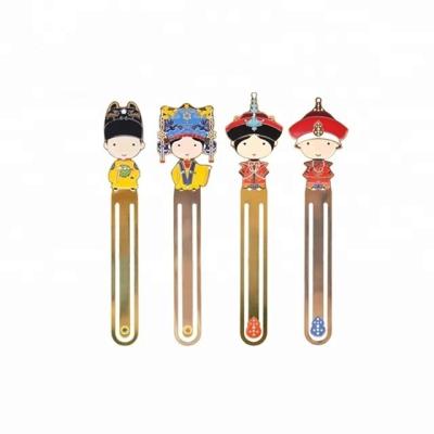 China China Travel Souvenirs Love Gifts Decorative Gold Metal Soft Enamel Bookmarks Traditional Chinese Characteristic Bookmark for sale