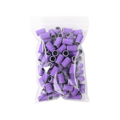 China Anti-blocking. Good heat dissipation performance. Longest Life 100pcs/Bag Dropshipping Nail Sanding Band For Nail Drill Bit Nail Art Korea Aluminum Oxide Purple Sanding Bands for sale