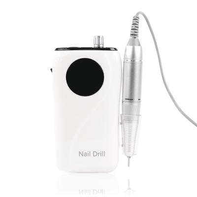 China Salon Professional 30000 RPM Efile Manicure Pedicure Burr File White Electric Portable Nail Drill Grinding Machine for sale