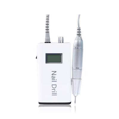 China Salon Professional 30000 RPM Efile Manicure Pedicure Burr File White Electric Portable Nail Drill Grinding Machine for sale