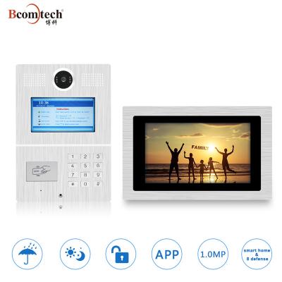 China Aluminum Alloy Bcomtech WIFI TCP/IP Multi SIP Apartment Video Door Phone System for sale