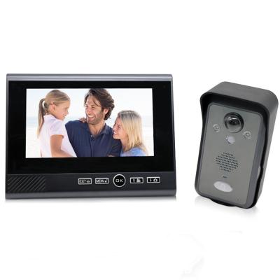 China Built-in camera 7 inch lcd screen monitor battery porter wireless video inalambrico video doorbell for sale