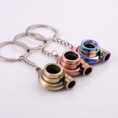 China 3D Metal Portable Wholesale Car Turbo Promotion Key Chain Keychains Gift For Men's Turbo Key Chain for sale