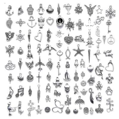 China 100pcs Bracelet Casual / Sporty Necklace Alloy Small DIY Handmade Jewelry Accessories Pendants Silver for sale