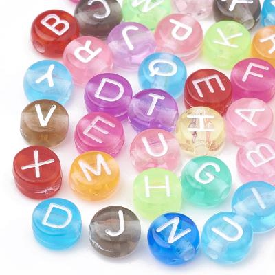 China DIY classic bead jewerly perler handmade of color transparent acrylic English letters for sale