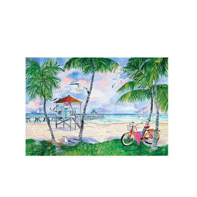 China Wholesale Non-Toxic Full Drill Diamond Painting Kit Coconut Tree Custom Drill Diamond Painting for sale