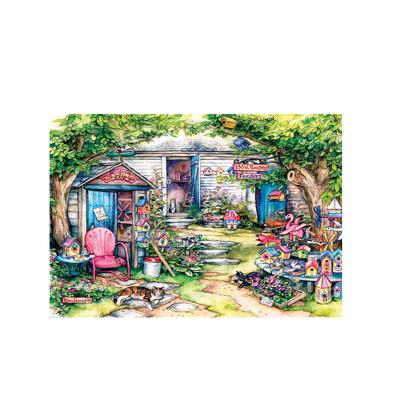 China 40*30cm diamond painting landscape painting full diamond village non-toxic square diy door home decorative painting for sale