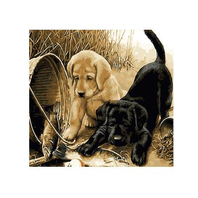 China 30x30cm Cardboard Dog Colorful Crystal Painting Non-Toxic Round Drill 5d Diamond Painting Custom Handwork 5d Full Drill for sale