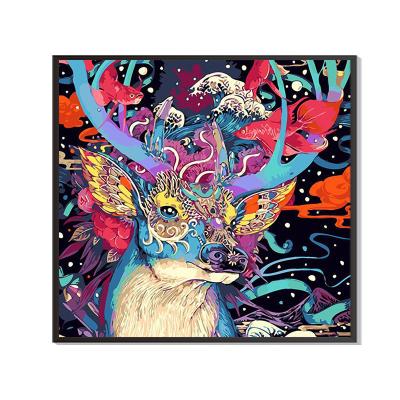 China Amazon Non-toxic Hot Sale Full Diamond Animal Diamond Painting BTS Deer Living Room Painting for sale