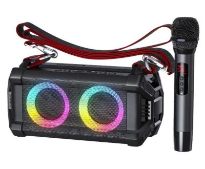 China Bluetooth RGB LED Light Two EQ Modes Wireless Waterproof Karaoke Speaker High Quality Colorful Lightweight Portable Speaker for sale