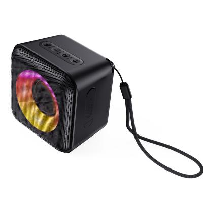 China Newest Mini Portable Wireless Bluetooth Speaker With RGB Light Speakers With Wireless Microphone Cool Speaker for sale