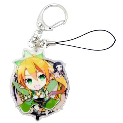 China 2022 Japan Photo Plastic Stretching Lasers Cut Plastic Diy Design Customized Clear Printed Acrylic Anime Glitter Key Chain Charm Custom for sale