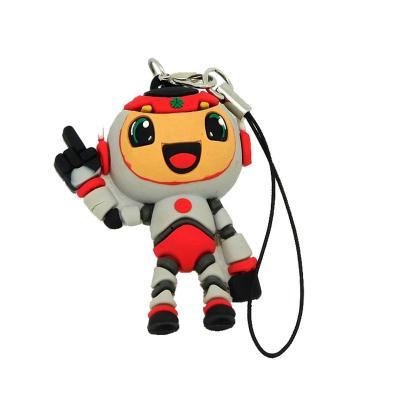 China Custom Eco-friendly Soft Rubber Boy Backpack Key Chain 3D PVC Design OEM PVC Key Chain Anime for sale