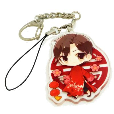 China Plastic china made reprint acrylic charm key chain anime keychains for sale