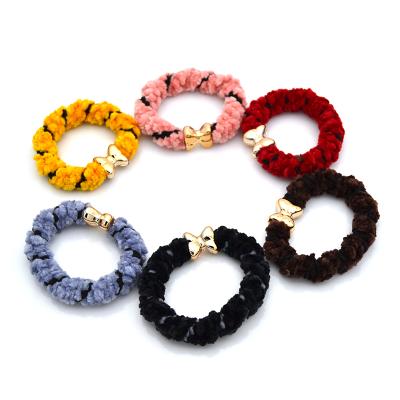 China Environmental Friendly Random Mix Colors Hair Scrunchies Cloth Elastic Hair Band for sale