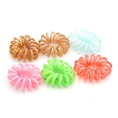 China Rondom Environmental Friendly Mix Colors 2021 HOT PLASTIC HAIR PHONE PHONE MIX COLORS ELASTIC ACCESSORY COIL 2021 for sale