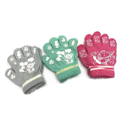 China Simple Wholesale Cheap Knitted Gloves For Kids Stretchy Gloves Warm Winter Kid Gloves for sale