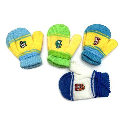 China Simple Cheap Knitted Gloves For Kids Wholesale Stretch Gloves Warm Winter Kid Baby Gloves for sale