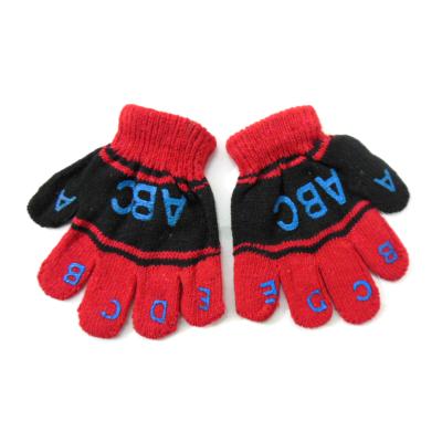 China Wholesale cheap warm winter simple actions ABC knitted gloves for kids luvas stretch kids knitting gloves for sale