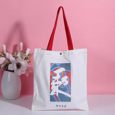 China Eco-Friendly Logo Shoulder Handbag Reusable Custom Grocery Clothes Shopping Bags With Logo Reusable Eco Cotton Canvas Tote Bag for sale