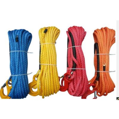 China Flexible Operation Winch Rope / HMPE 12 Strand Braid Rope Synthetic Uhmwpe Rope for sale