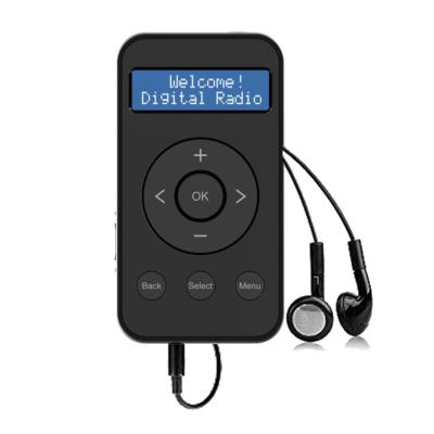 China Hot Jenmart P208 POCKET DAB RECHARGEABLE PERSONAL RADIO Best Small Phone Plug Mini DAB+ FM (Earphone Jack) for sale