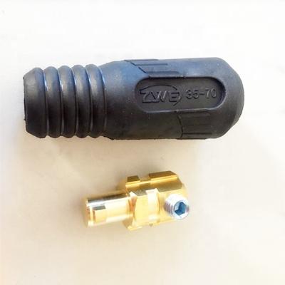 China Environmental Brass And Rubber Red And Black Welding Type Male Cable Trafimet Plug DKJ35-70 for sale