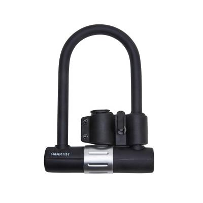 China Double locking device factory price 16mm alloy steel u bike lock bicycle lock U lock with cable for sale