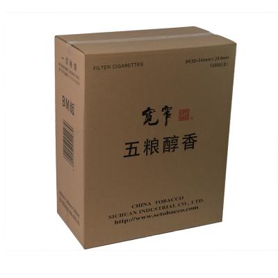 China Recyclable Custom Colorful Printing Recycled Corrugated Box Paper Carrying Cigarette for sale