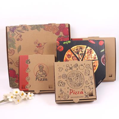 China Recyclable Watermark Boxes Corrugated Cardboard Pizza Box Delivery Customized 6 10 12 14 15 16 18 24 Inch With Logo for sale