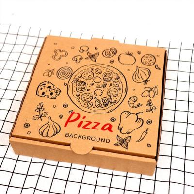 China Wholesale Recyclable Pizza Boxes Corrugated Pizza Box Cardboard Delivery Watermark Boxes Size Customized Color for sale