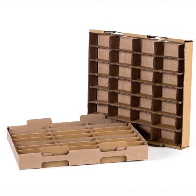 China Recyclable Cardboard Shipping Boxes Corrugated Cartons Cardboard Packing With Grid for sale