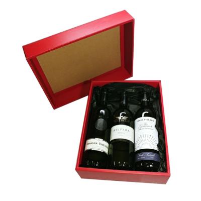 China Recyclable Fast Shipping Corrugated Packaging Boxes Carton Board For Wine Bottle Gift Package for sale