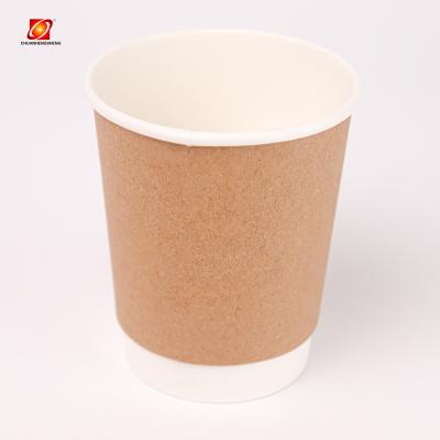 China Hot Selling Biodegradable Pe Coated Handle Logo Printed Custom Coffee Cups Disposable Colorful Paper for sale