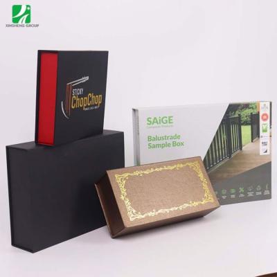 China 2022 Hot Sale Biodegradable Package Cosmetic Black Paper Folding Box Custom Caixa De Magnetic for sale