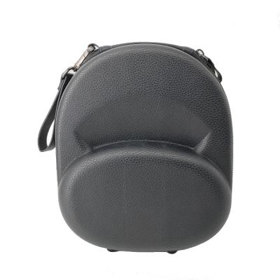 China Black Waterproof Hard Travel Closed Eva Headphone Case Leather Zipper Earbuds Headphone Pocket Storage Small for sale