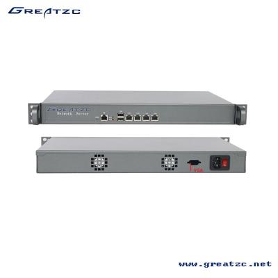 China Firewall Network/Industrial PC Fanless Server 1U Chassis Atom D525 4* LAN Ports Motherboard PCI 2 SATA Fan No Monitor for sale