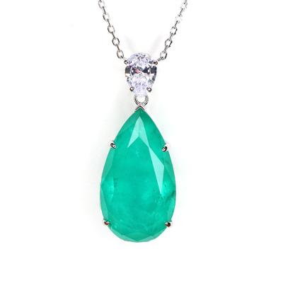 China For Wedding and Anniversary New Arrival Factory Price Paraiba Tourmaline Synthetic Druzy Necklace for sale