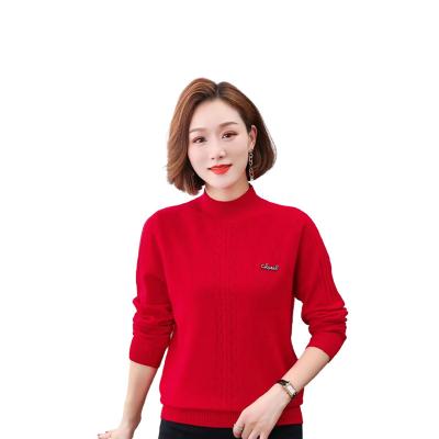 China Anti-wrinkle European style design plus size autumn and winter plain women sweaters for sale