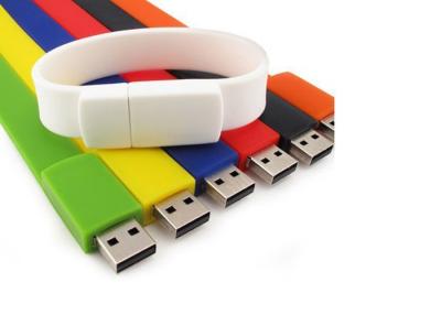 Cina Chiavetta USB portatile del braccialetto del silicone variopinta con il logo su misura in vendita