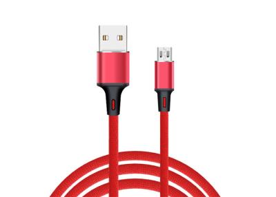 China 1m Länge umsponnenes USB-Kabel, Mikro-Aufladungskabel USBs für Handy zu verkaufen