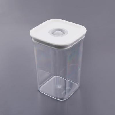 China Heatable Bamboo Covered Food Storage Tub In Kitchen Uses Transparent Plastic Plastic Tea Coffee Sugar Canisters for sale