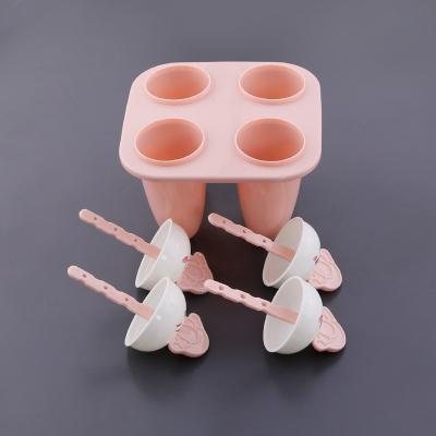 China Sustainable Household Ice-Lolly Molds DIY Ice Cream Tool Customized Wholesale Plastic Hand Holding Popsicle Molds Popsicle Mold for sale