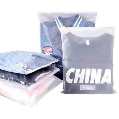 China Recyclable Custom Frosted Plastic Zip Lock Zipper Bag Packaging T-Shirts Packaging T-shirts Frost Plastic Bags for sale