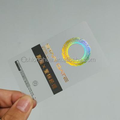 China Light Luxury Decoration Customized Printed PVC Business Card Name Card Clear Frosted Transparent Business Card for sale