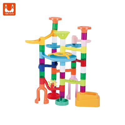 China High-precision DIY Set 73 Pcs DIY Educational Blocks Track Toys Set Kids Marble Run Race Coaster Set Building Blocks Set Marble Run Race for sale